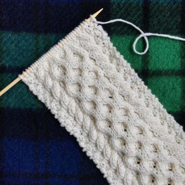Knit an Irish Aran Scarf from Irish Wool 