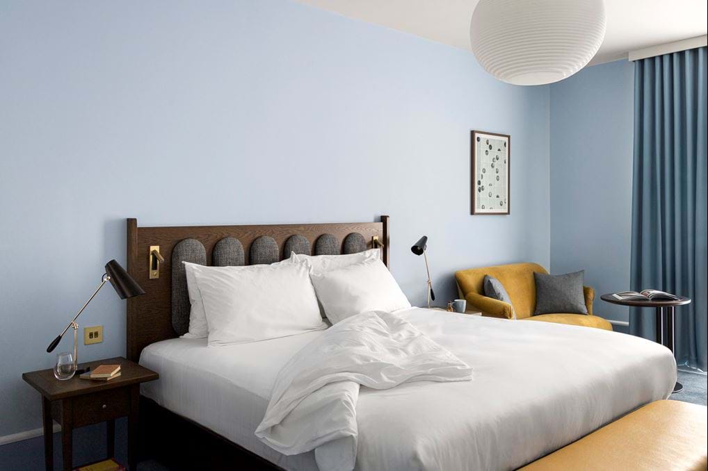 Hotel room at Hyatt Centric Cambridge.