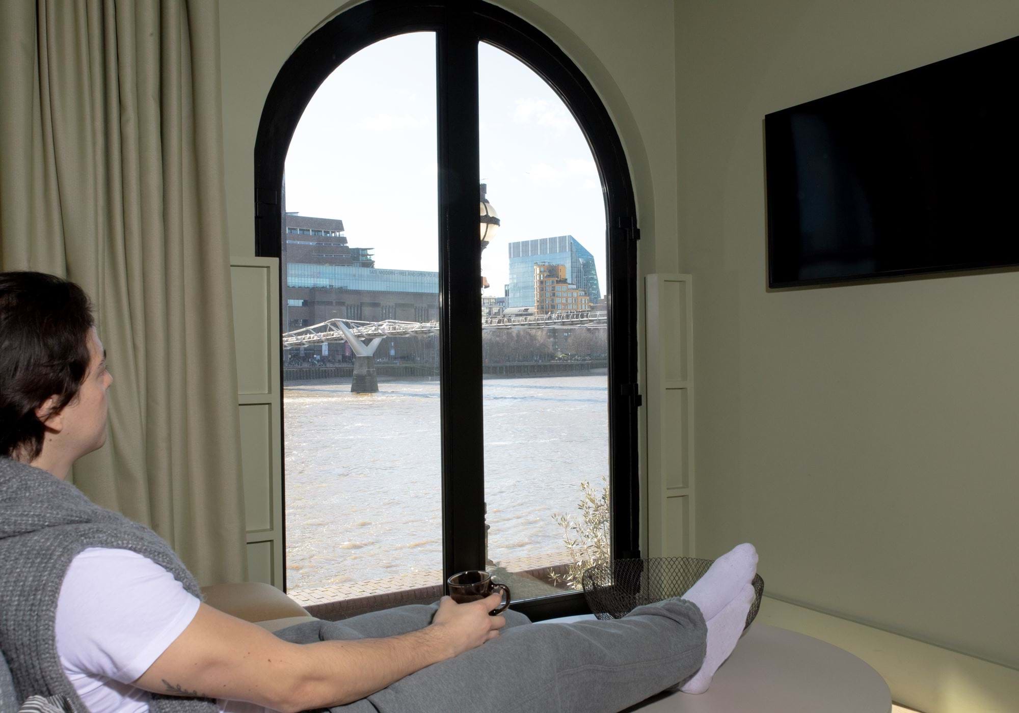 Enjoy views of the Thames.