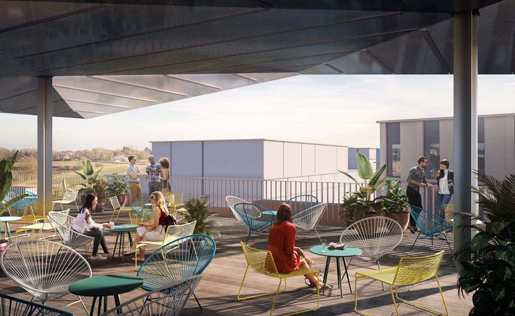 Seasonal rooftop terrace.